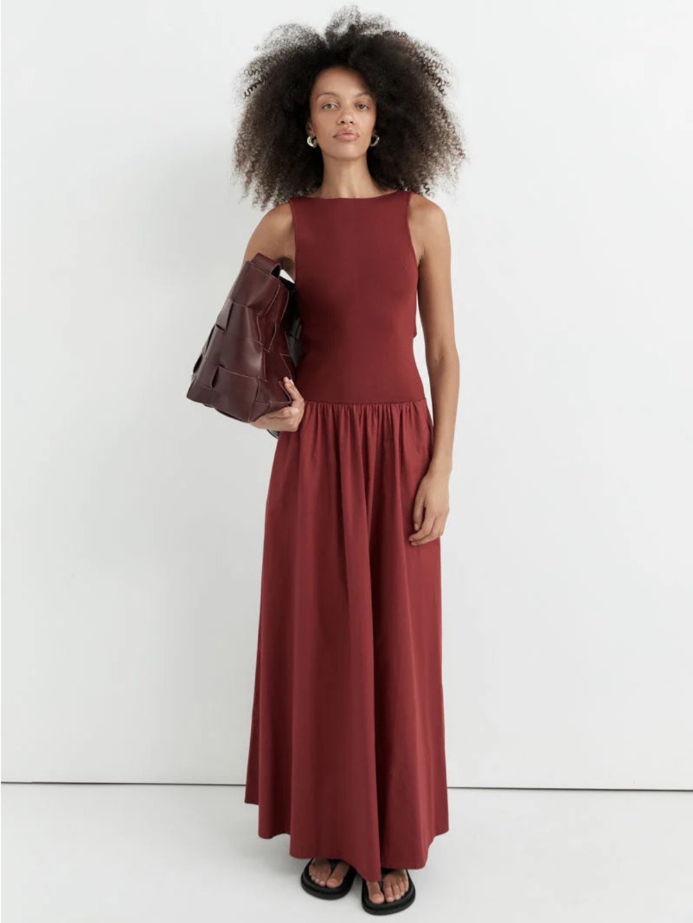 St. Agni Bateau Cut Out Dress in Berry-Size S-NWOT